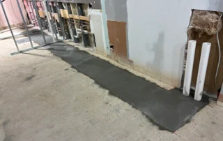 Interior renovation construction project progress