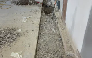 Interior renovation construction project progress