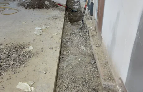 Interior renovation construction project progress