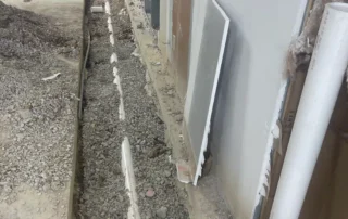 Interior renovation construction project progress