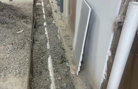 Interior renovation construction project progress