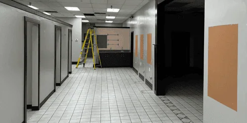 Commercial building renovation for hallway