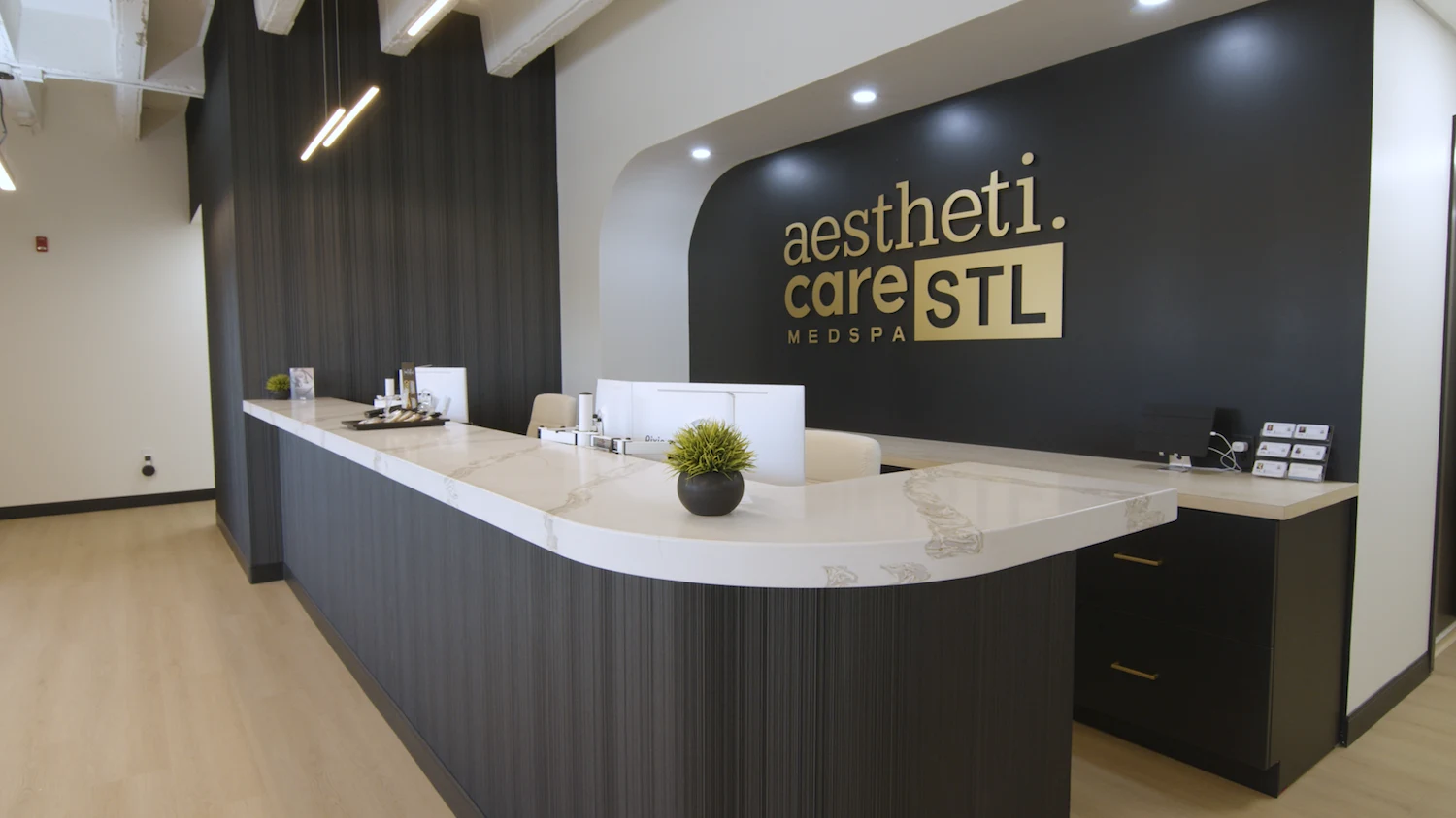 Medical facility interior renovation for reception area
