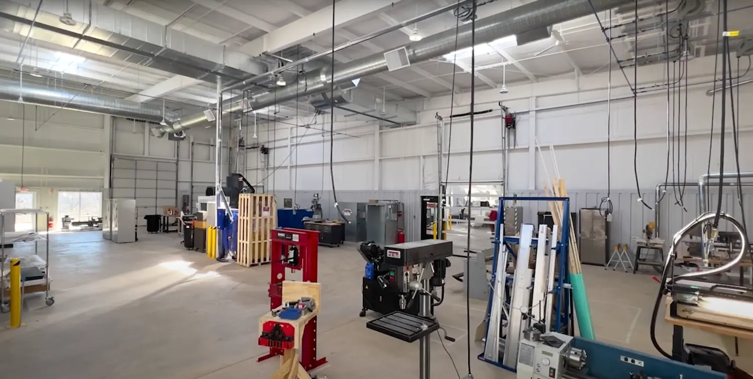 Industrial warehouse interior renovation for Micron Pure